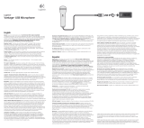 Logitech VANTAGE USB MICROPHONE XBOX 360 Manual do proprietário