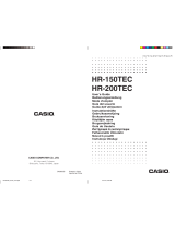 Casio HR-200TEC Manual do usuário