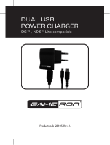 GAMERON DUAL USB POWER CHARGER DSI LITE COMPATIBLE Manual do proprietário