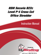 MyBinding HSM Securio B22C level 3 Cross Cut Manual do usuário