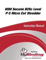 MyBinding HSM Securio B26C Level 4 Micro Cut Shredder Manual do usuário