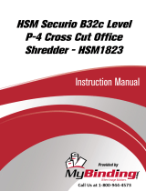 MyBinding HSM Securio B32C Level 3 Cross Cut Manual do usuário