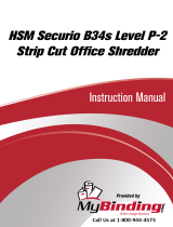 MyBinding HSM Securio B34S Level 2 Strip Cut Manual do usuário