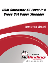 MyBinding HSM Shredstar X5 Level 3 Cross Cut Paper Shredder Manual do usuário