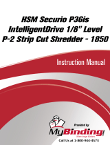 MyBinding HSM Securio P36s Level 2 Strip Cut Office Shredder Manual do usuário