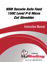 MyBinding HSM Securio Auto Feed 150C Level 5 Micro Cut Shredder Manual do usuário