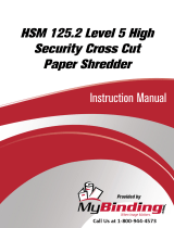 MyBinding HSM 125.2 Level 5 High Security Cross Cut Manual do usuário