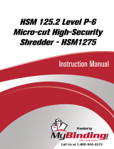 MyBinding HSM 125.2 Level 5 Micro Cut Shredder Manual do usuário