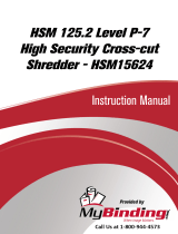 MyBinding HSM 125.2 Level 6 High Security Cross-cut Manual do usuário
