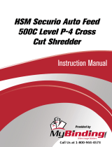 MyBinding HSM Securio Auto Feed 500C Cross Cut Shredder Manual do usuário