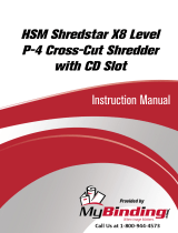 HSM HSM Shredstar X8 Level P-4 Cross-Cut Shredder Manual do usuário