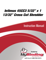 MyBinding Intimus 45CC3 5/32" x 1 13/32" Cross Cut Shredder Manual do usuário