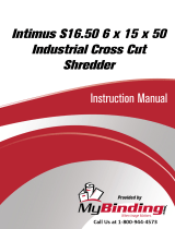 MyBinding Intimus S16.50 6 x 15 x 50 Industrial Cross Cut Shredder Manual do usuário