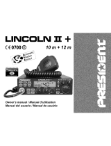 PRESIDENT Lincoln II + Manual do proprietário
