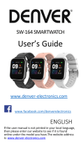 DENVER® SW-164 Touch screen Smartwatch Manual do usuário