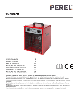Perel TC78070 Electric Fan Heater Manual do usuário
