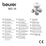 Beurer MG 16 Manual do proprietário