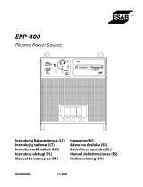 ESAB EPP-400 Plasma Power Source Manual do usuário