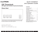Lutron Electronics QS Timeclock Quick Installation And Operation Manual
