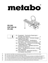 Metabo PK 255/2,50 WNB Instruções de operação