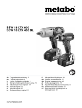 Metabo SSW 18 LTX 400 BL Instruções de operação