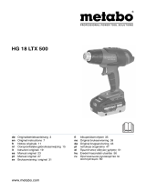 Metabo HG 18 LTX 500 Instruções de operação