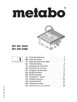 Metabo Table SIDE EXTENSION PK/PKF 255 Instruções de operação