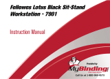 MyBinding Fellowes 7901 Lotus Black Sit Stand Workstation Manual do usuário