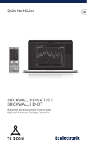 TC Electronic BRICKWALL HD NATIVE / BRICKWALL HD-DT Guia rápido