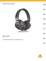 Behringer BH 470 Studio Monitoring Headphones Guia rápido
