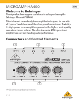 Behringer HA400 Microamp Manual do proprietário