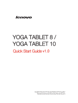 Lenovo YOGA TABLET 8 Guia rápido