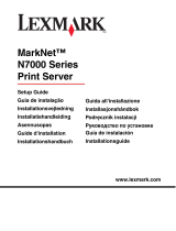 Lexmark MARKNET N7000 PRINT SERVER Manual do proprietário