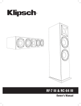 Klipsch RC64 III Black Ash Manual do proprietário