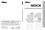 Nikon AF-S 24-85mm f/3.5-4.5G ED VR Nikkor Manual do proprietário