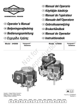 Simplicity ENGINE, MODEL 540000 610000, VANGUARD, GASEOUS Manual do usuário