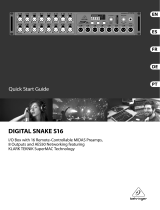 Behringer Digital Snake S16 Guia rápido