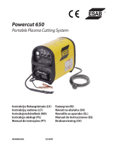 ESAB Powercut 650 Portable Plasma Cutting System Manual do usuário
