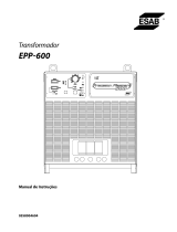 ESAB EPP-600 Plasma Power Source Manual do usuário