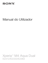 Sony Xperia M4 Aqua Dual Manual do usuário