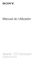 Sony Xperia Z3 Compact Manual do usuário