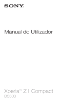 Sony Xperia Z1 Compact Manual do usuário