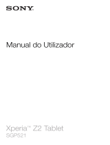 Sony Xperia Z2 Tablet Manual do usuário