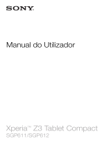 Sony Xperia Z3 Tablet Compact Manual do usuário