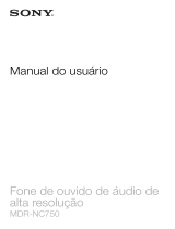 Sony MDR-NC750 Manual do usuário