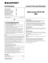 Blaupunkt VANCOUVER RCR 44 TIM Manual do proprietário