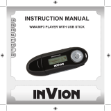 Invion WMA MP3 PLAYER WITH USB STICK Manual do proprietário