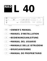 NAD L 40 Manual do proprietário
