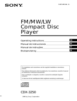 Sony CDX-3250 Manual do proprietário