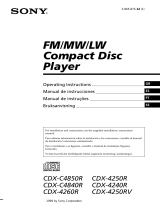 Sony CDX-4250RV Manual do usuário